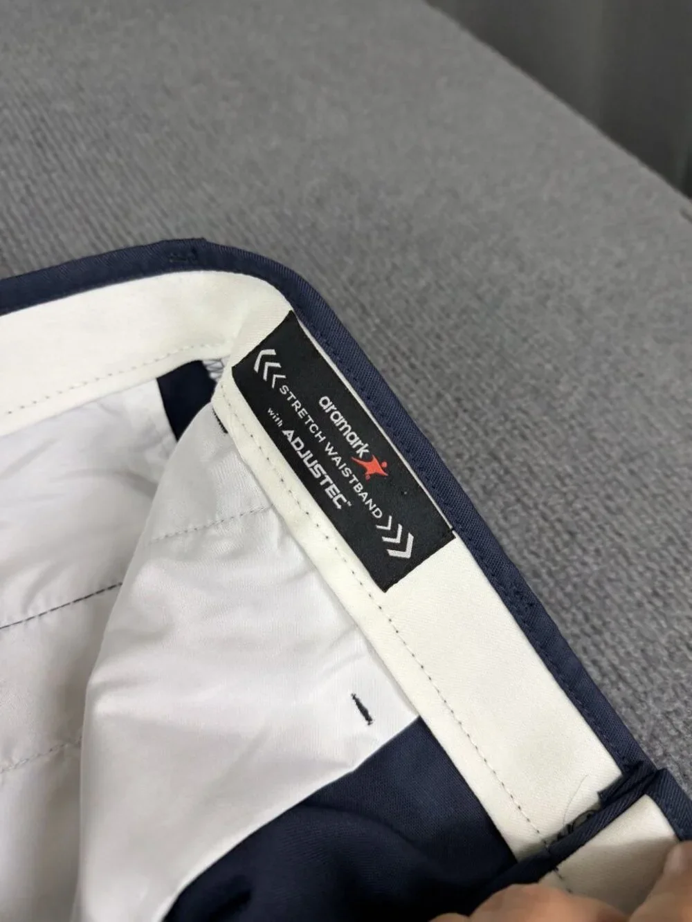 Aramark Mens Navy Blue Work Pants 36x34 Stretch Waistband